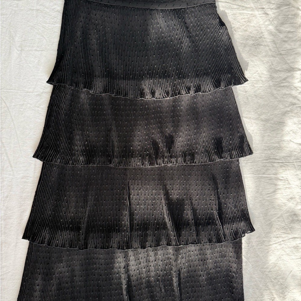 Zara frilled midi skirt